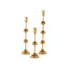 Contemporary Gold Metal Candle Holder Set of 3