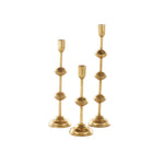 Contemporary Gold Metal Candle Holder Set of 3