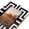 Resin Wood Geometric Pattern Photo Frame - Black, 4x6 in.