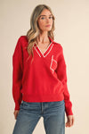 RIBBED COLLARED PULLOVER SWEATER