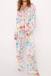 Bow Top and Pants Pajama Set