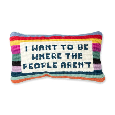 People Aren't Needlepoint Pillow