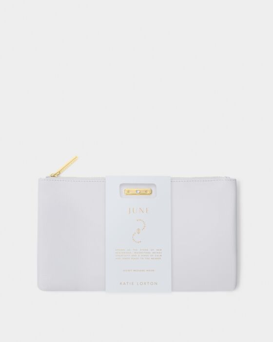 Katie Loxton- Birthstone Pouch- June- Powder Blue