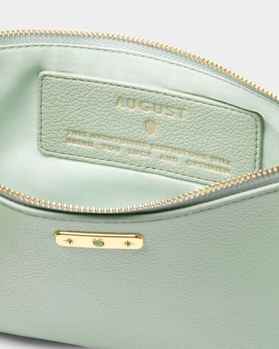 Katie Loxton- Birthstone Pouch- August- Sage Green
