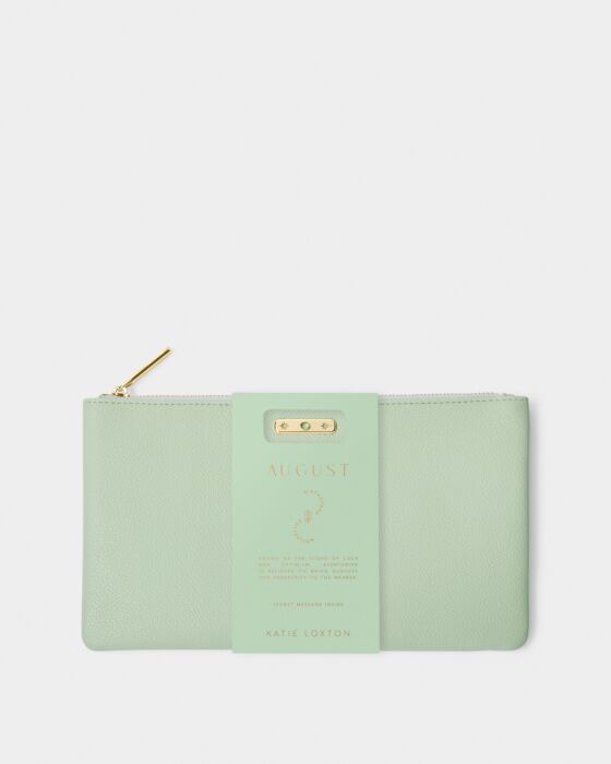 Katie Loxton- Birthstone Pouch- August- Sage Green