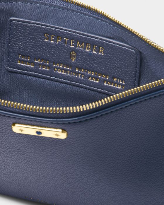Katie Loxton- Birthstone Pouch- September- Deep Navy
