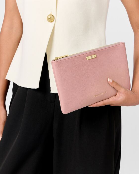 Katie Loxton- Birthstone Pouch- October- Dusty Pink