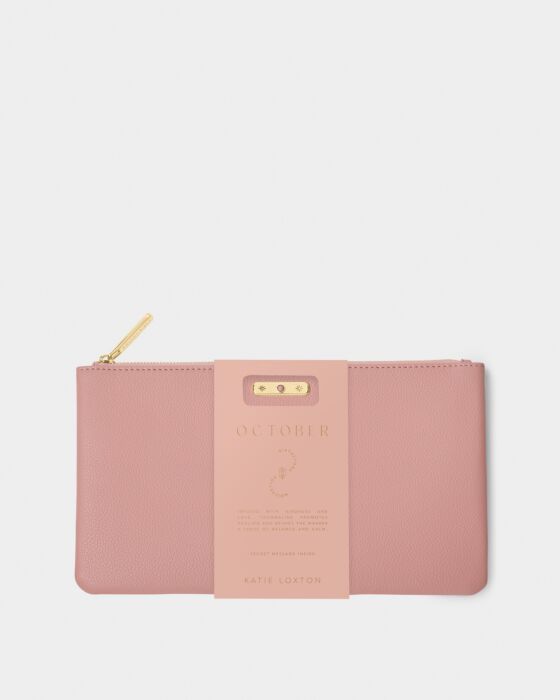 Katie Loxton- Birthstone Pouch- October- Dusty Pink
