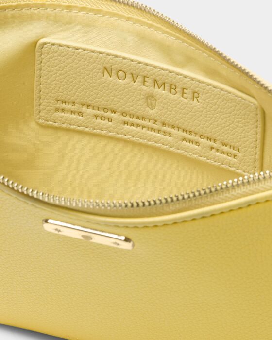 Katie Loxton- Birthstone Pouch- November- Yellow Quartz