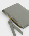 Hallie Coin and Card Holder- Graphite Green