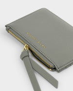 Hallie Coin and Card Holder- Graphite Green
