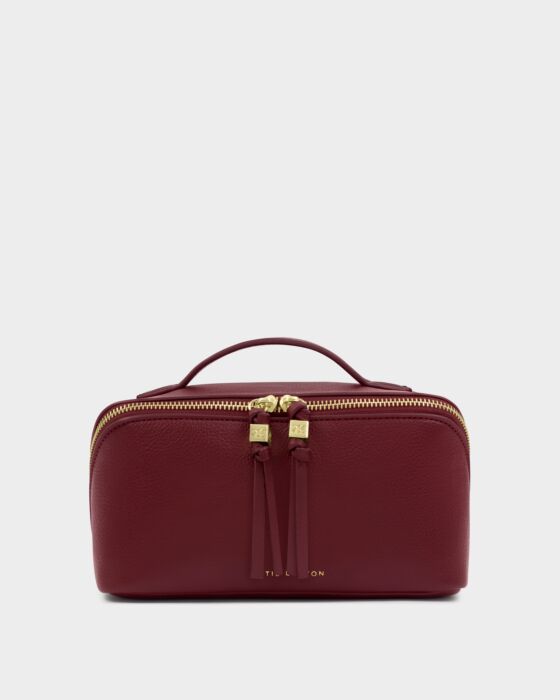 Soho Medium Make up/ Wash Bag- Cherry