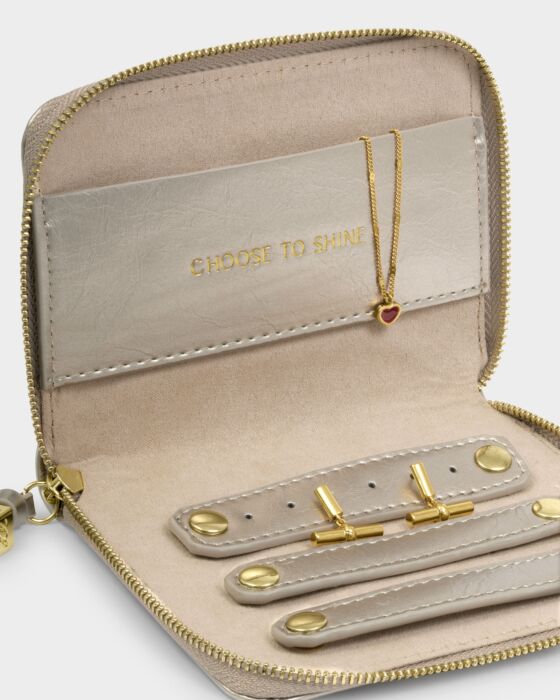 Slim Jewelry Case- Choose to Shine- Pewter