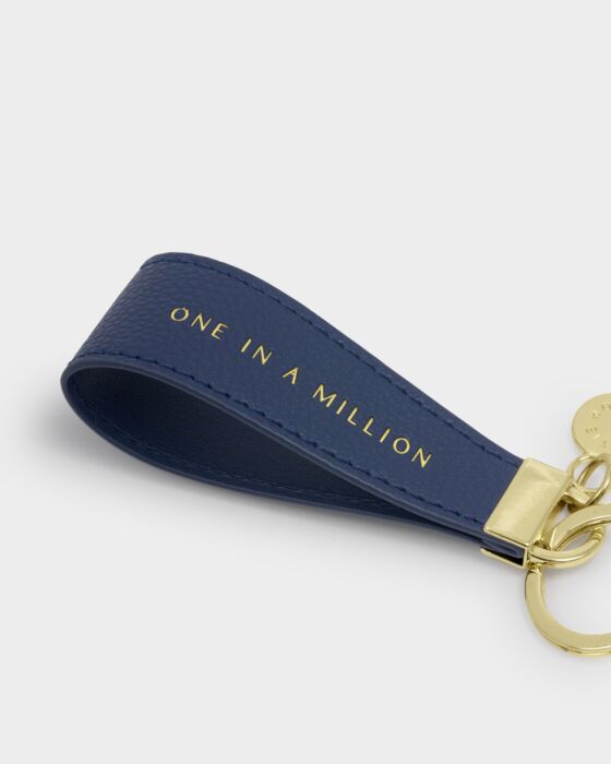 Sentiment Loop Keyring- One in a Million- Navy