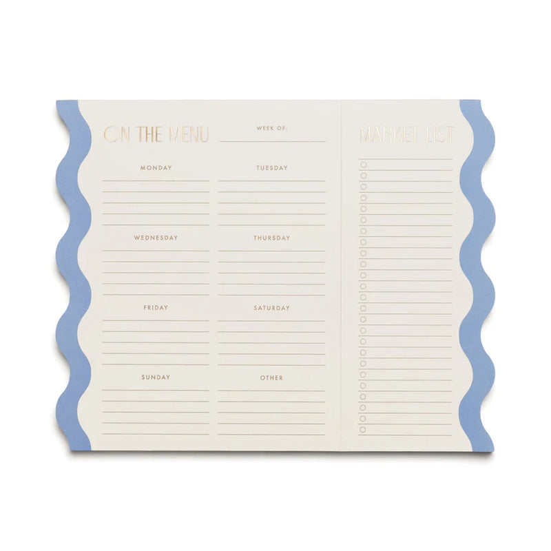 Meal Planner Notepad with Magnets - Cloud + Cream