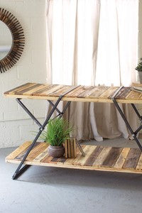 Reclaimed Wood Two-Tiered Table