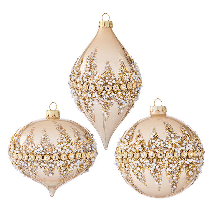 Champagne Wish Beaded Ornaments