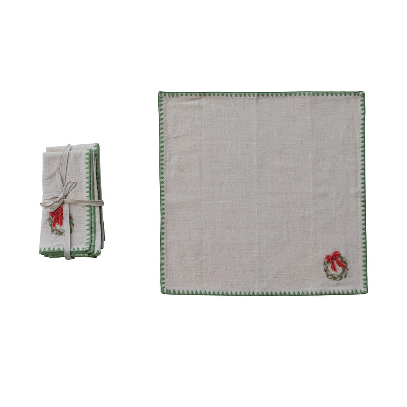 Wreath Linen Napkins