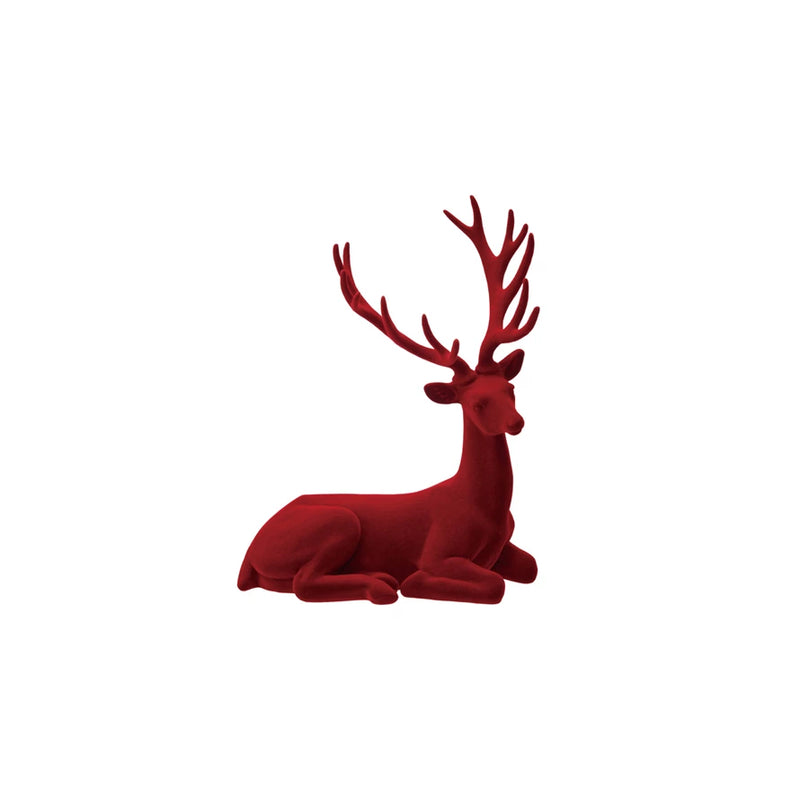Burgundy Red Lying Deer