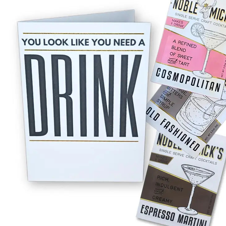 Need A Drink Cocktail Greeting Card