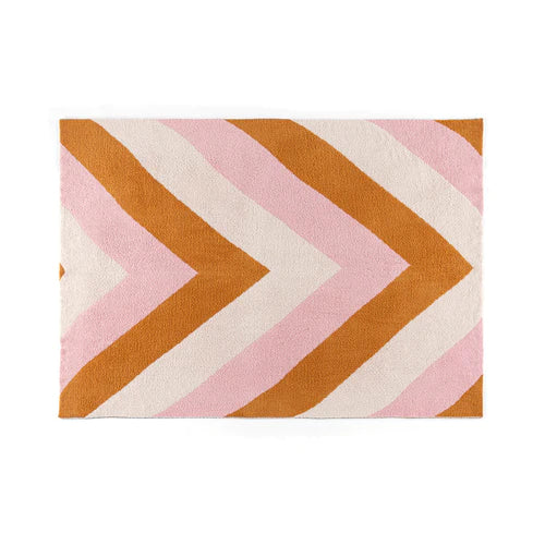 Pink + Orange Chevron Blanket