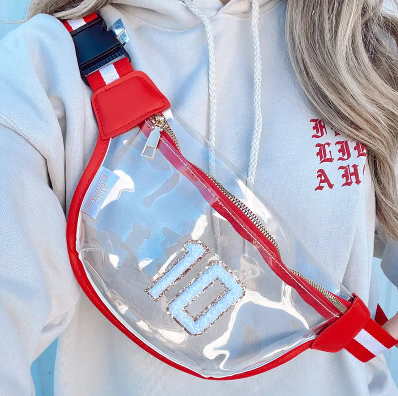 Red Clear Fanny Pack
