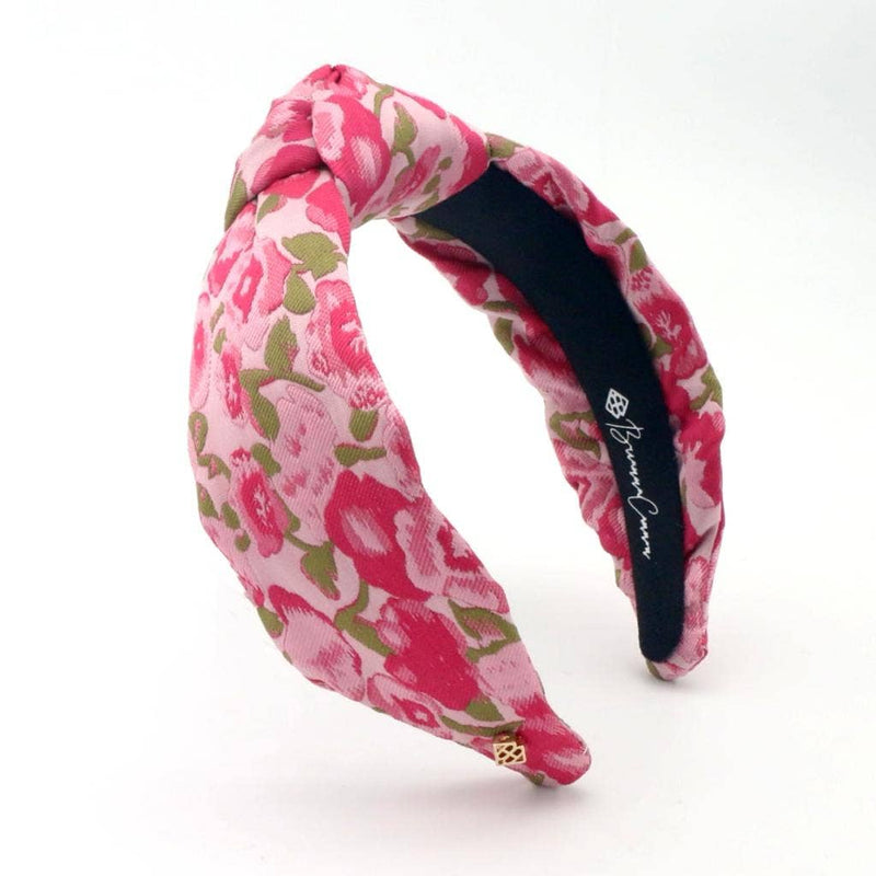 Adult Size Pink Floral Brocade Headband