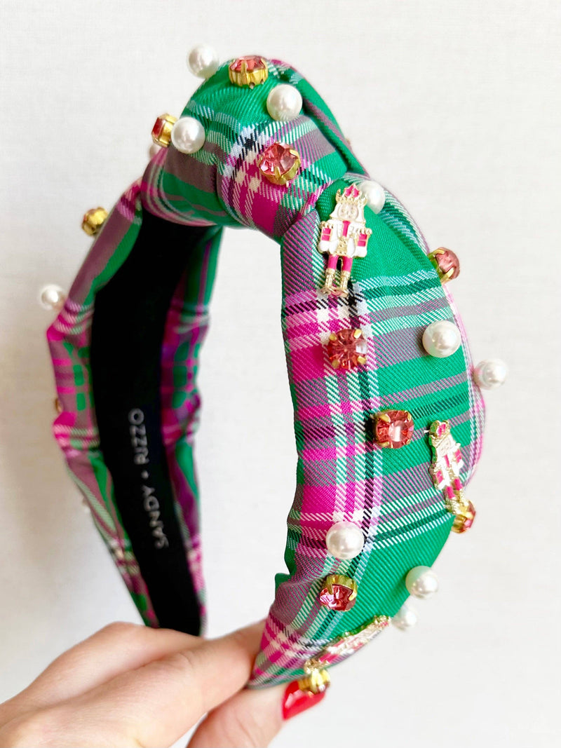 Hot Pink and Green Nutcracker Headband