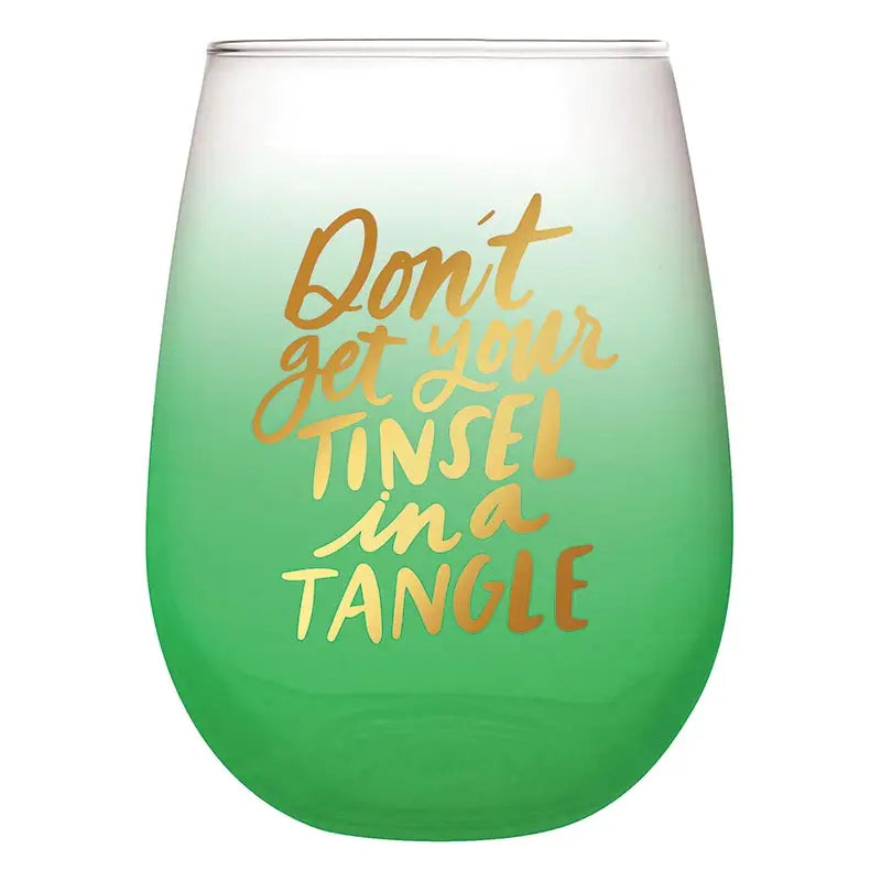 Tinsel Tangle 20oz Stemless Wine Glass