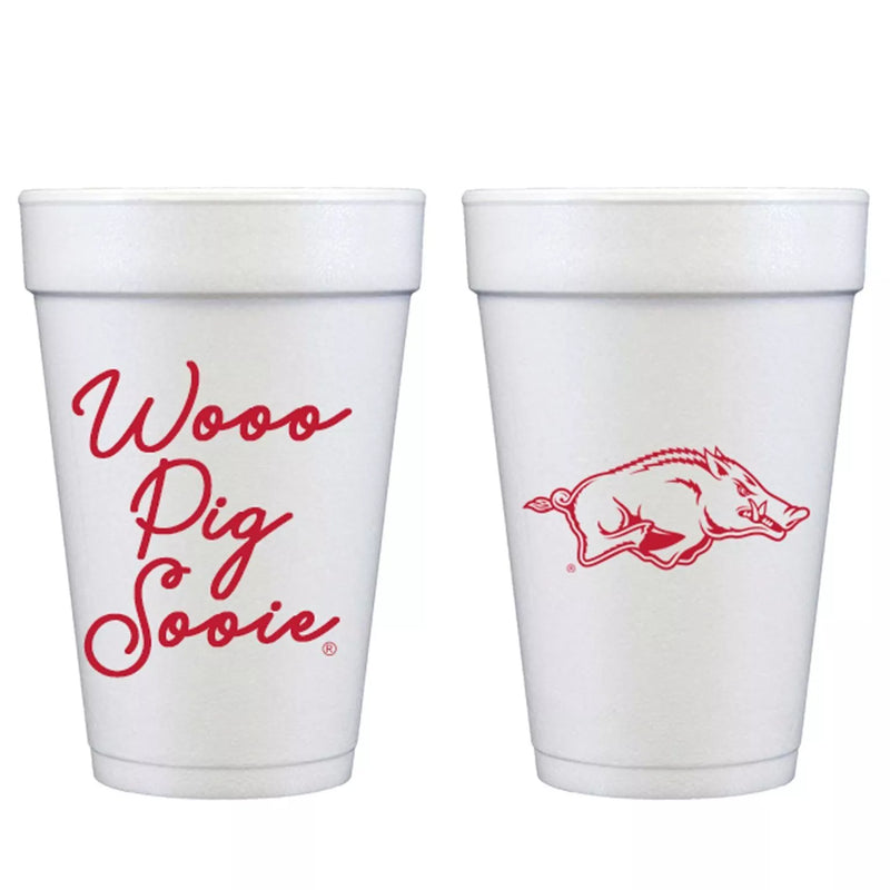 Wooo Pig Sooie Foam Cup - set of 10