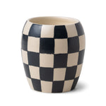 Checkmate 11oz Black Checkered Candle