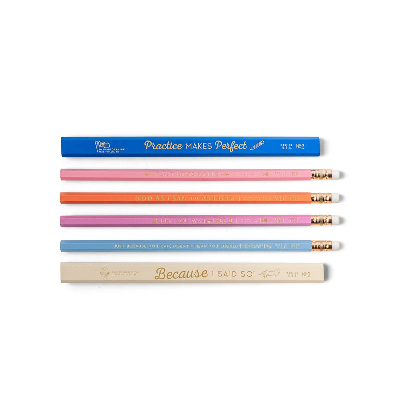 Mother Knows Best- Pencil Set of 6