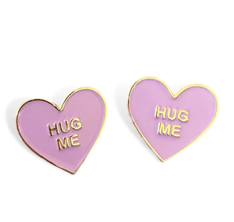 Hug Me Purple Studs