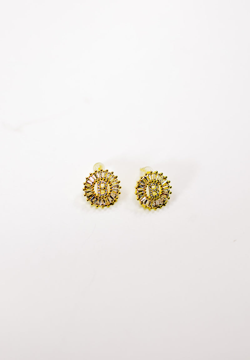 Pave Letter Earrings