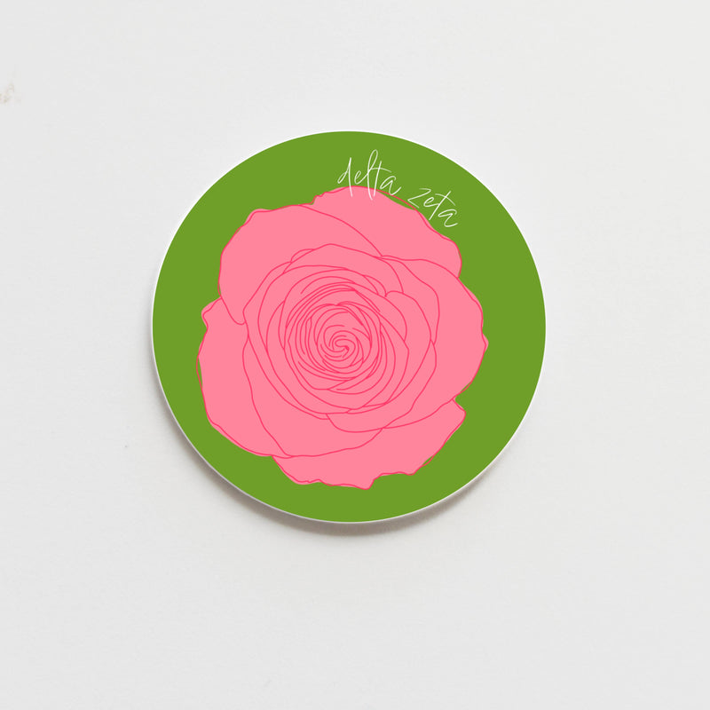 Delta Zeta Greek Blooms Button - 1.50 inch