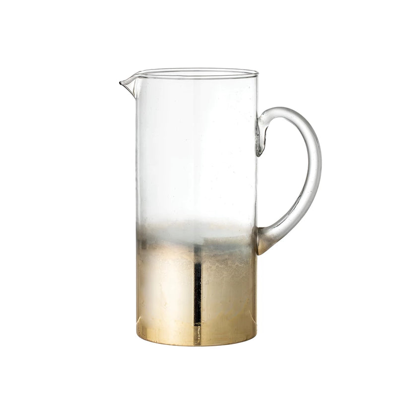 Gold Dipped Glass Pitcher