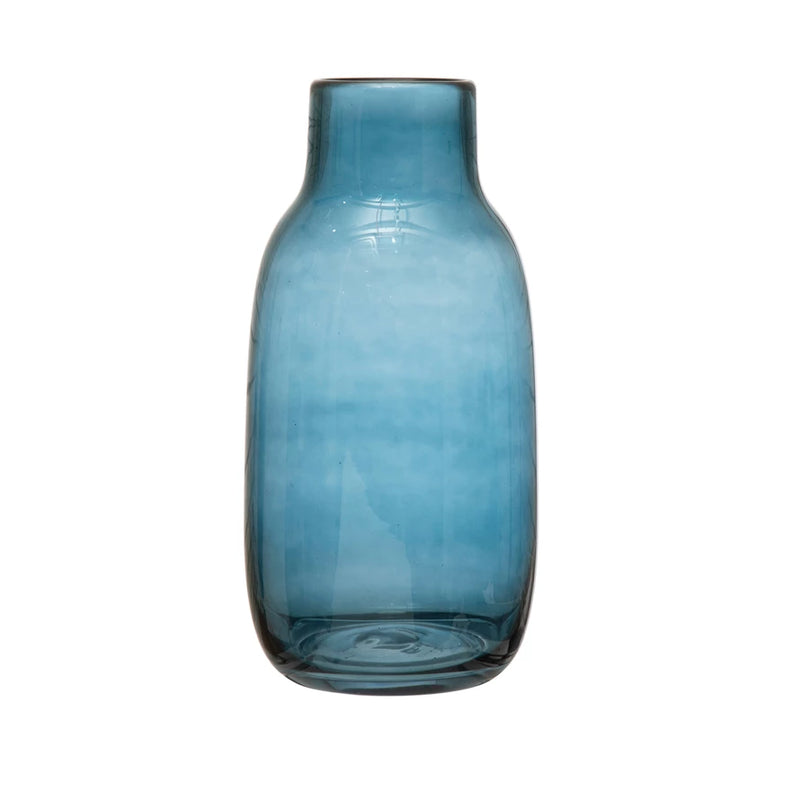 Glass Vase - Clear Blue