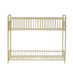 Metal 2-Tier Dish Drainer, Gold Finish