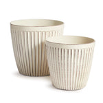 Glazelite Ribbed Round Pots