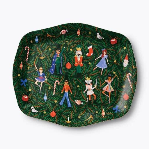 Evergreen Nutcracker Serving Tray