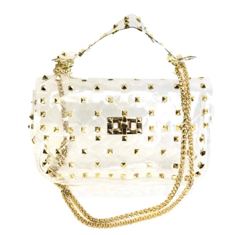 The Soho - Gold, Clear Bag