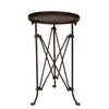 Round Metal Table with Bronze Finish