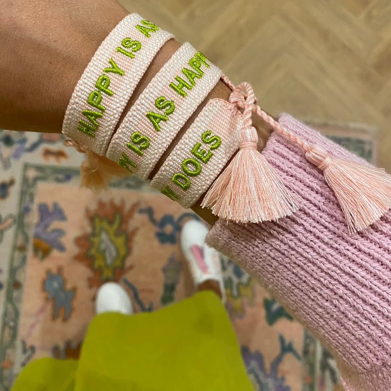 Happy is as Happy Does Thread Bracelet