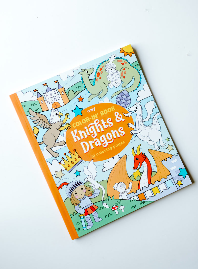 Dragons & Knights Color-In Book