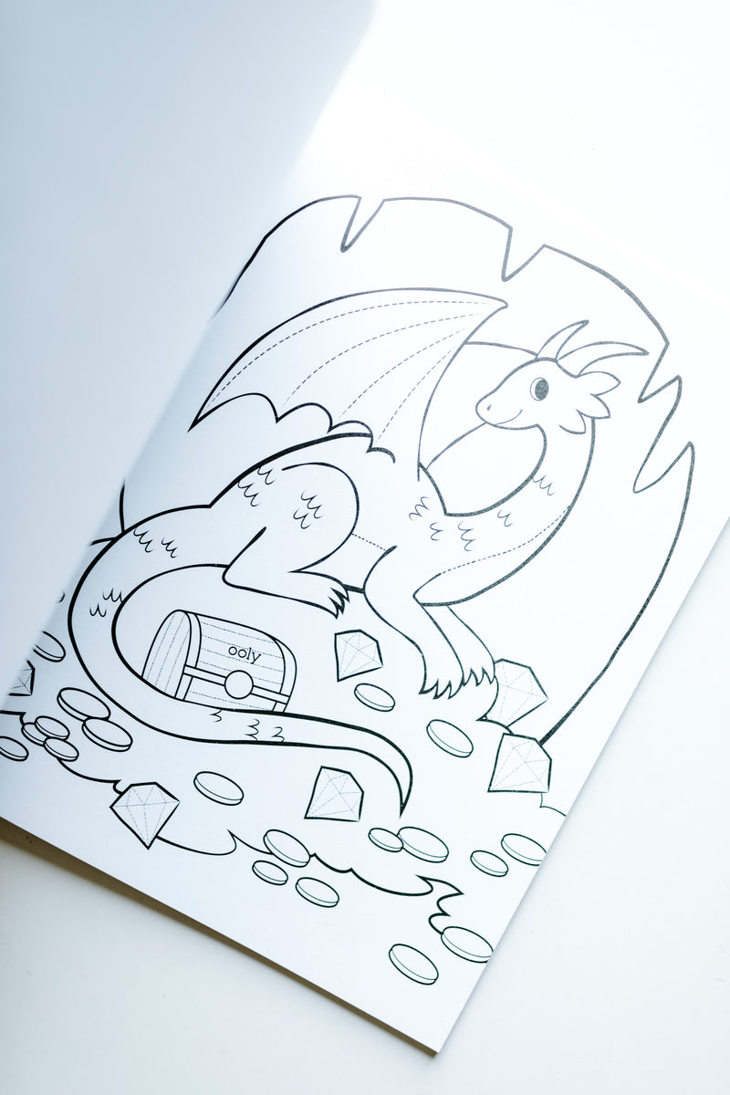 Dragons & Knights Color-In Book