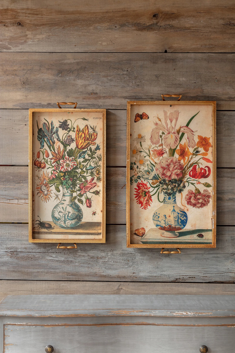 Classic Floral Print Trays