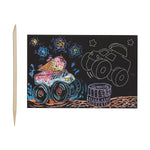 Mini Scratch & Scribble Art Kit: Monster Trucks